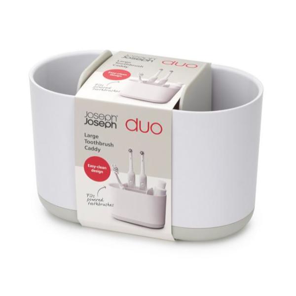 JJ DUO Large Toothbrush Caddy - White
