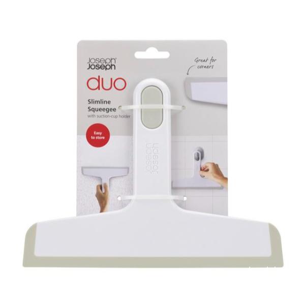 JJ DUO Squeegee w/Suction Holder - White