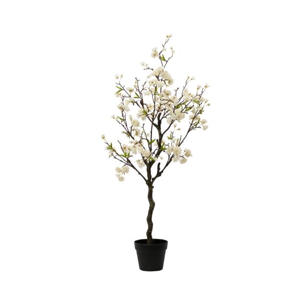 Artificial Cherry Blossom Cherry Tree In Pot Large White 1.25cm