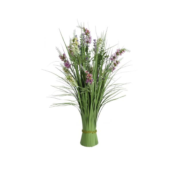 Grass With Wild Flowers Violet Medium 40cm