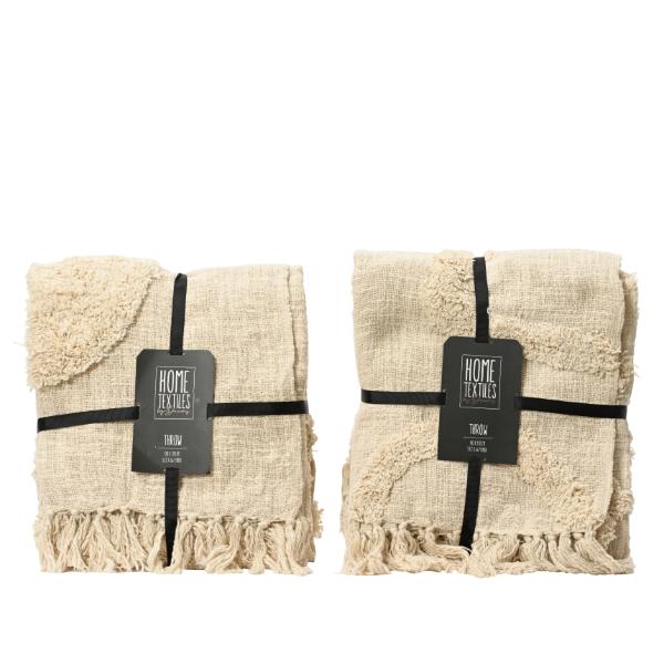 Cotton Throw Tufted Wave Dessin