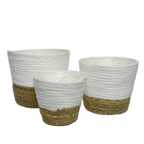 Round Planter Sea Grass