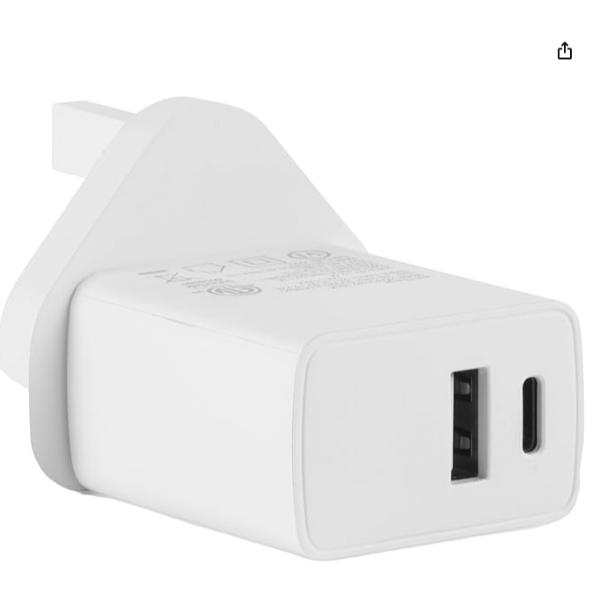 Intempo Pd 20W Usb A + C Uk Wall Charger