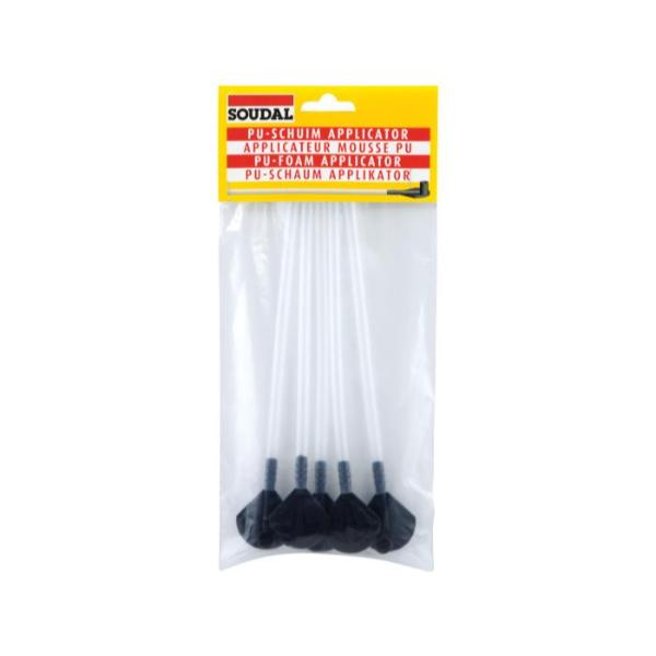 5 Pack Pu Foam Straw Applicators  Clear