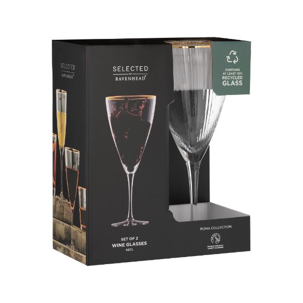 Ravenhead Roma Wine Glasses Set Of 2 42Cl
