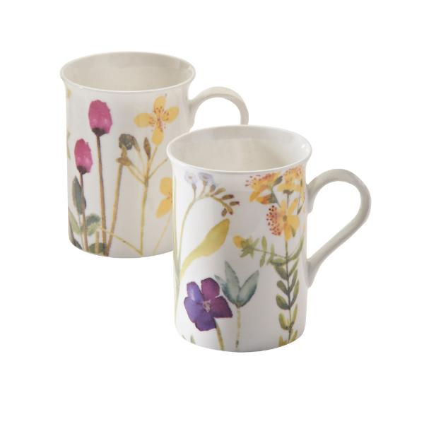 P&amp;K Bloom Assorted Fine China Mugs 30cl