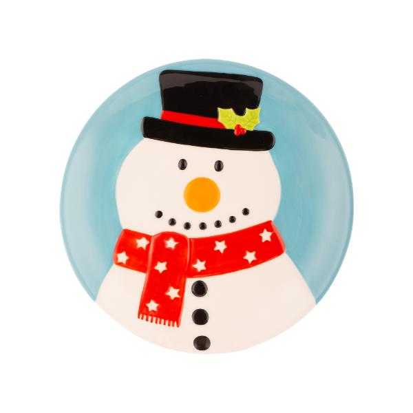 P&amp;K Snowman Plate