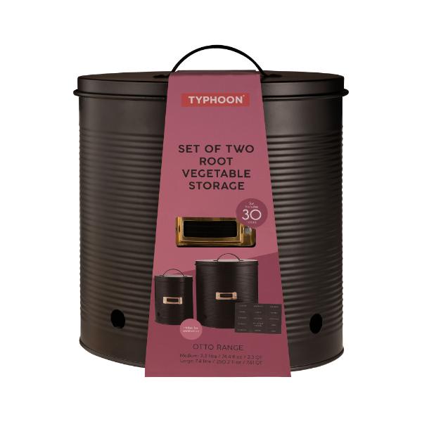 Typhoon Otto Black Set Of 2 Root Vegetable Storage