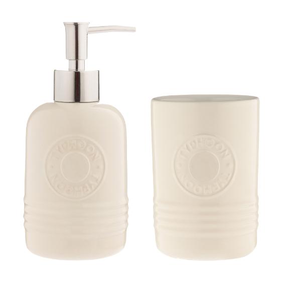 Typhoon Living Cream Soap Dispenser And Tumbler S