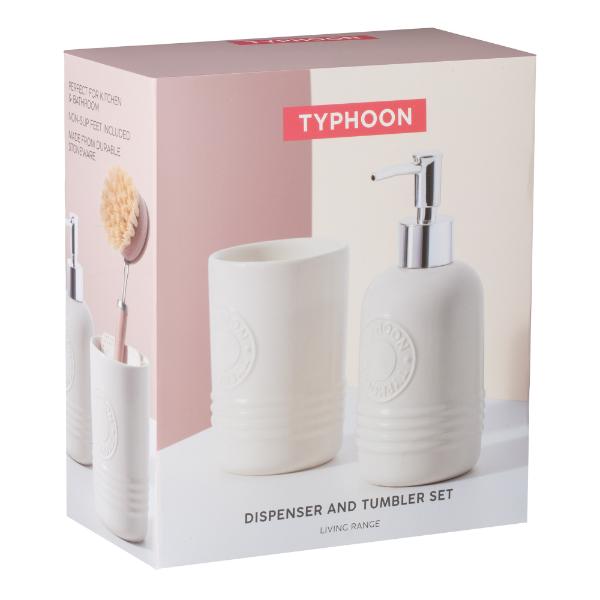 Typhoon Living Cream Soap Dispenser And Tumbler S