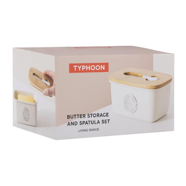 Typhoon Living Cream Butter Storage &amp; Spatula Set