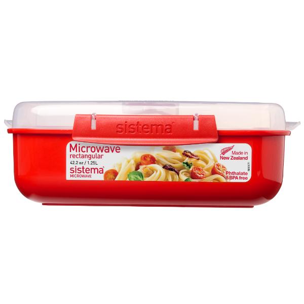 Sistema Rectangular Microwave Container 1.25 litre