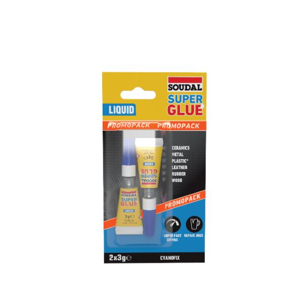 Soudal Super Glue Liquid 3g+3g