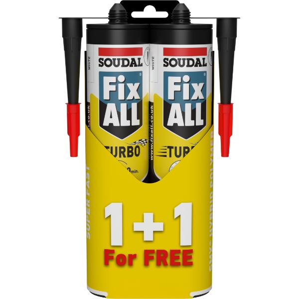 Soudal Fix ALL® Turbo Duo Pack 290ml White Buy 1 Get 1 Free