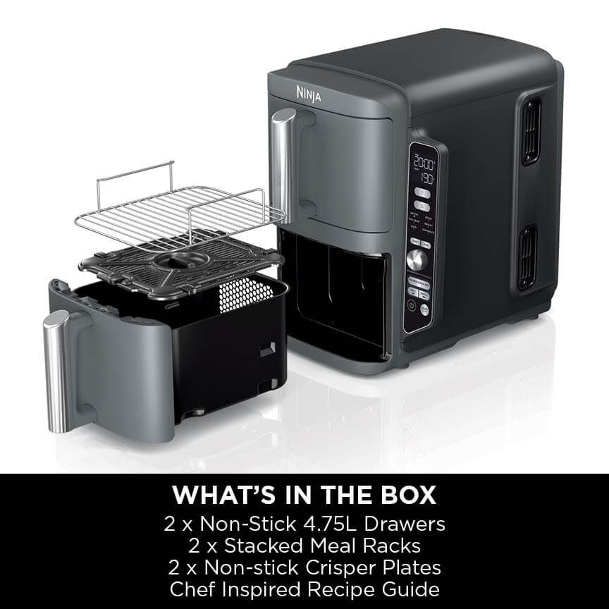 Ninja SL400UK Double Stack XL 2-Drawer Air Fryer 9.5