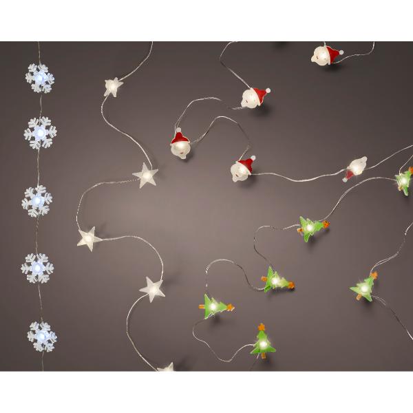 Christmas Micro LED Deco String Lights Battery Operated Indoor