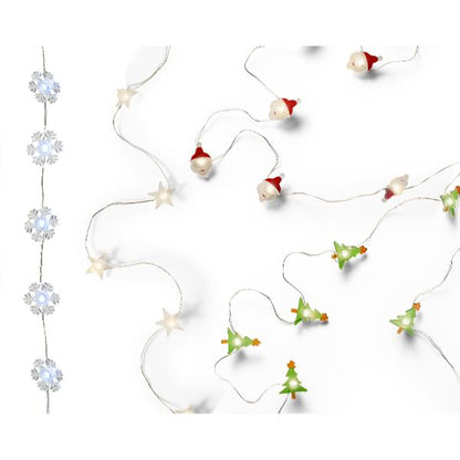 Christmas Micro LED Deco String Lights Battery Operated Indoor