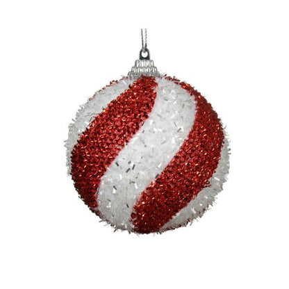 Christmas Bauble Foam With Tinsel