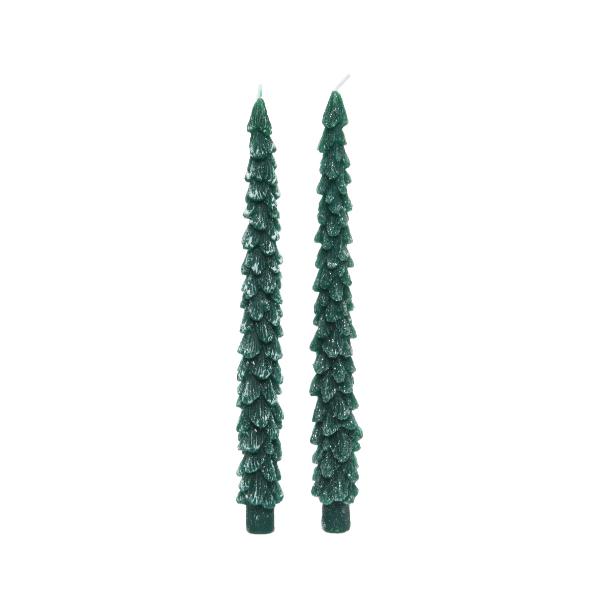Christmas Dinnertree Candle Green