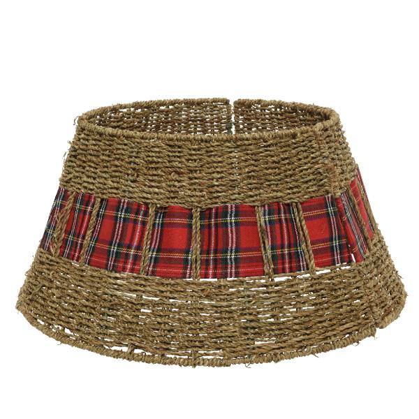 Christmas Tree Skirt With Plaid 28Cm