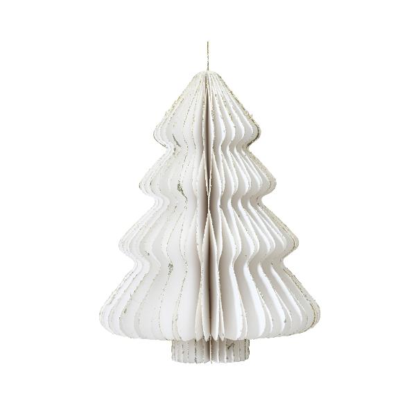 Christmas Tree Paper Magnet Closure White 15Cm