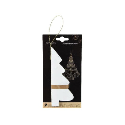 Christmas Tree Paper Magnet Closure White 15Cm