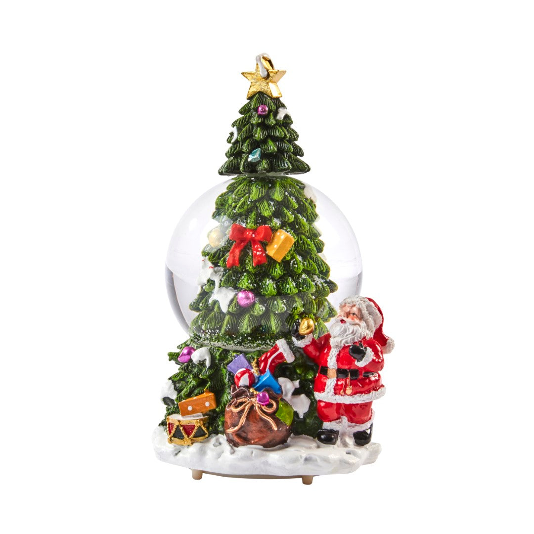 Three Kings 10cm Musical Tree Spin Snow Spheres 21cm
