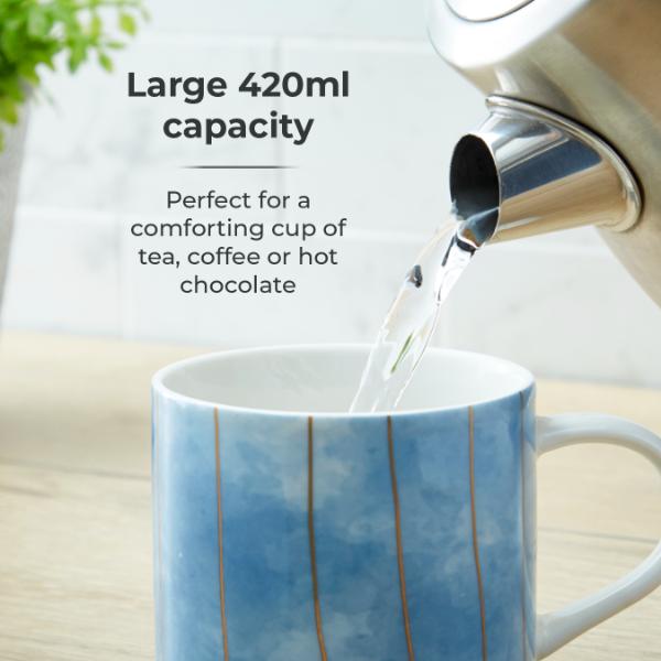 Tower Ink Mug Blue Set of 4