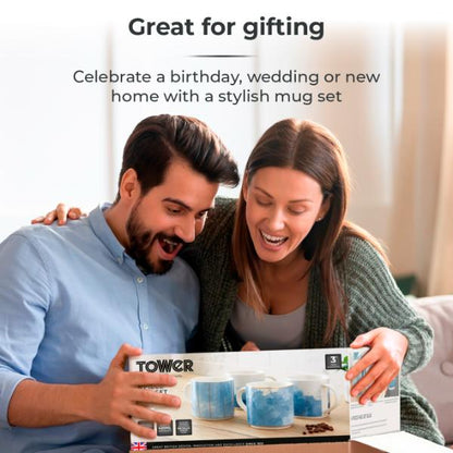 Tower Ink Mug Blue Set of 4