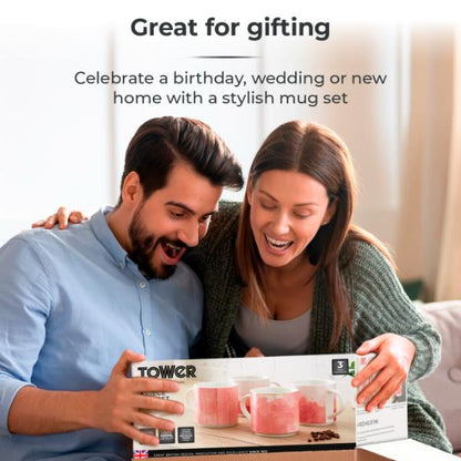 Tower Ink Mug Pink Set of 4