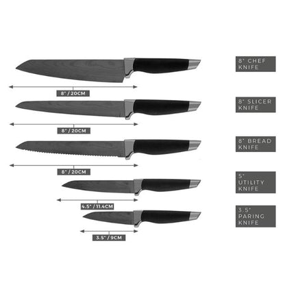 Tower Damascus Knife Set of 5