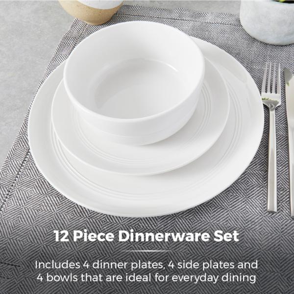 Tower 12 Piece Dinnerware Set