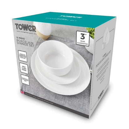 Tower 12 Piece Dinnerware Set