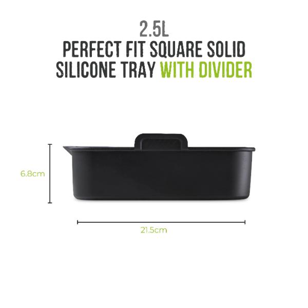 Tower Square Solid Tray With Divider