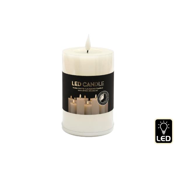 Candle with LED and Timer 10X15cm