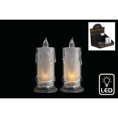 Christmas Acrylic Candle With Drip LED 5 x 10cm