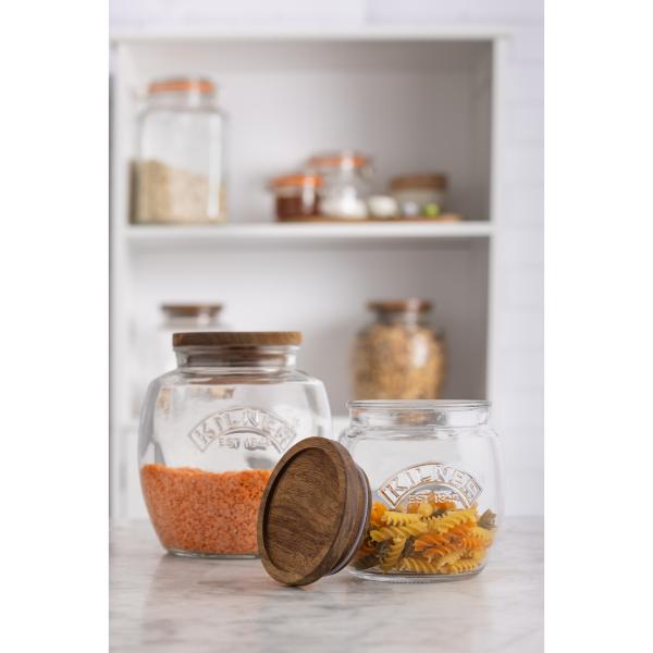Kilner Universal Jar Acacia Wooden Lid 2L