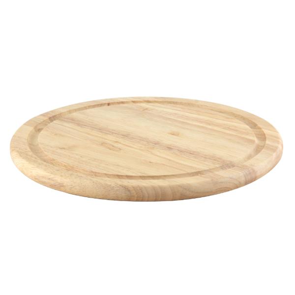 Rubberwood Round Bread Board -  25cm