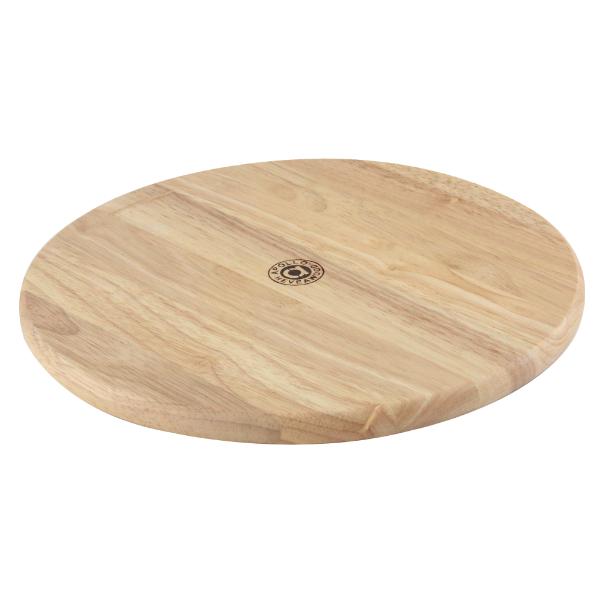 Rubberwood Round Bread Board -  25cm