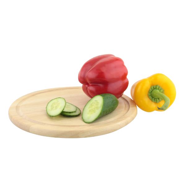 Rubberwood Round Bread Board -  25cm