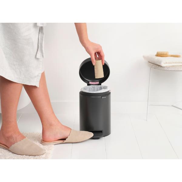 brabantia 3l pedal bin Brabantia Pedal Bin 3L C.Grey – Co-Op Superstores