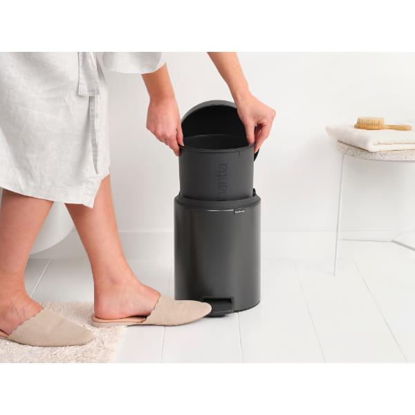 brabantia 5l pedal bin Brabantia Pedal Bin 5L C.Grey – Co-Op Superstores