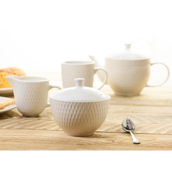 Sugar &amp; Lid Jewel White Tableware