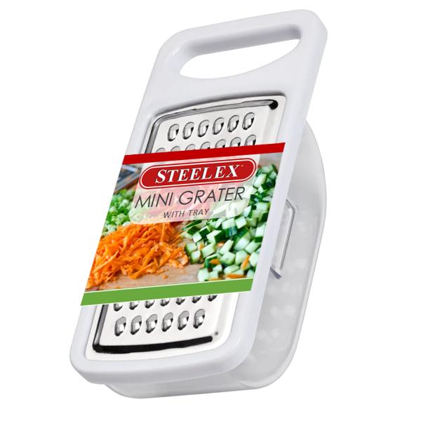 Steelex Mini Grater With Tray Stainless Steel