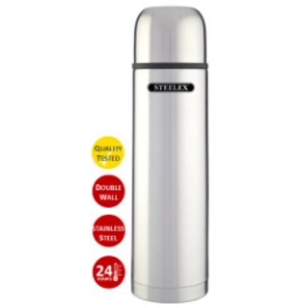 Steelex Bullet Flask 0.5L Stainless Steel