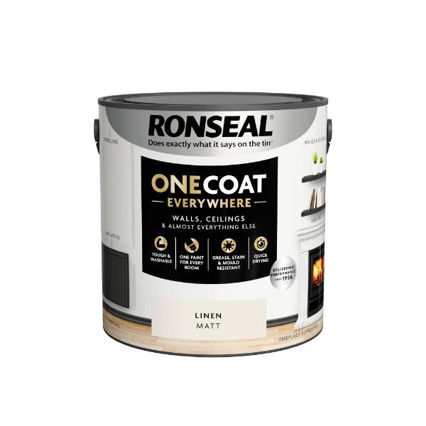 Ronseal One Coat Everywhere Paint Linen Matt 2.5L