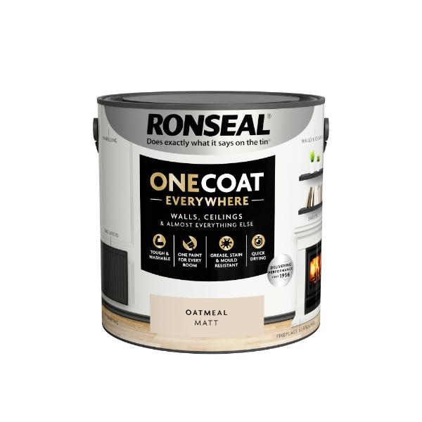 Ronseal One Coat Everywhere Paint Oatmeal Matt 2.5L