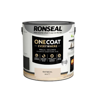 Ronseal One Coat Everywhere Paint Oatmeal Matt 2.5L