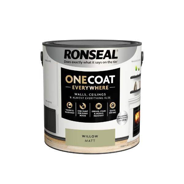 Ronseal One Coat Everywhere Paint Willow Matt 2.5L