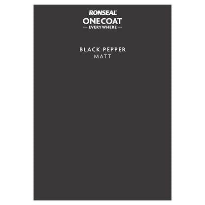 Ronseal One Coat Everywhere Paint Peel &amp; Stick Black Pepper